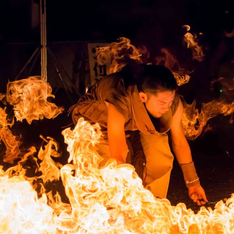 大須大道町人祭の火付盗賊ファイアーショー