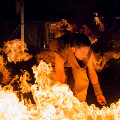 大須大道町人祭の火付盗賊ファイアーショー