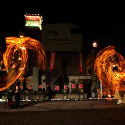 大須大道町人祭の火付盗賊ファイアーショー