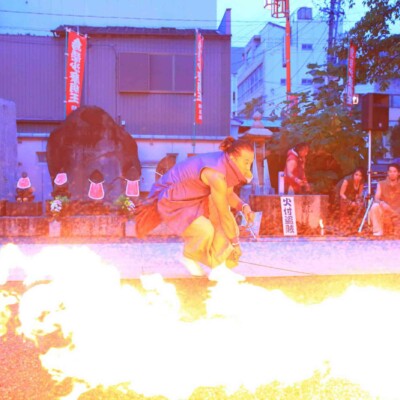 大須大道町人祭の火付盗賊ファイアーショー