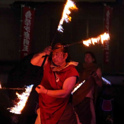 大須大道町人祭の火付盗賊ファイアーショー