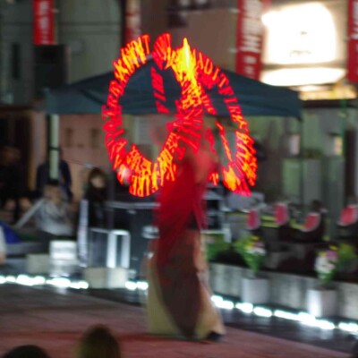 大須大道町人祭の火付盗賊ファイアーショー