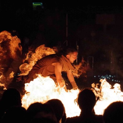大須大道町人祭の火付盗賊ファイアーショー