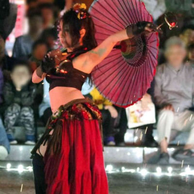 大須大道町人祭の火付盗賊ファイアーショー