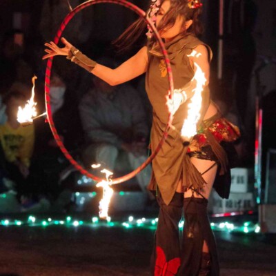 大須大道町人祭の火付盗賊ファイアーショー
