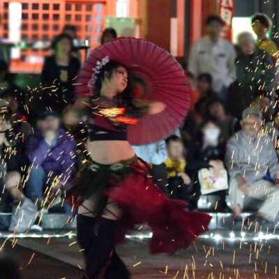 大須大道町人祭の火付盗賊ファイアーショー
