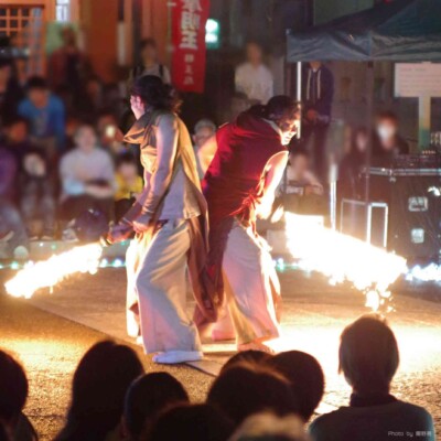 大須大道町人祭の火付盗賊ファイアーショー