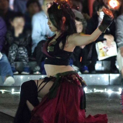 大須大道町人祭の火付盗賊ファイアーショー