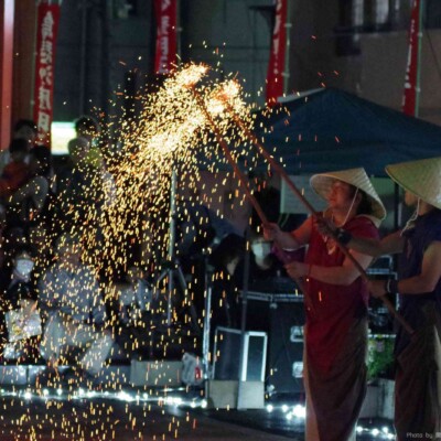 大須大道町人祭の火付盗賊ファイアーショー