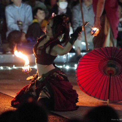 大須大道町人祭の火付盗賊ファイアーショー