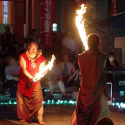 大須大道町人祭の火付盗賊ファイアーショー