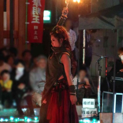 大須大道町人祭の火付盗賊ファイアーショー