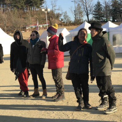 現地に到着 平昌文化オリンピック開会式 2018年
