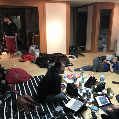 オンドルだから床がほかほか。外は寒いけど、アパートは超絶快適でした。 平昌文化オリンピック開会式 2018年