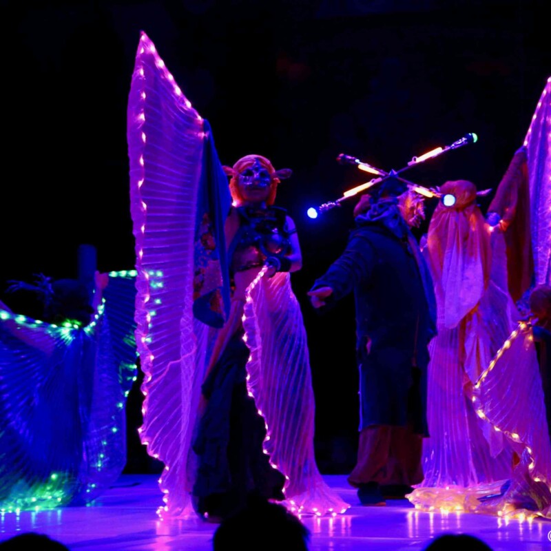 仮面ダンサーのライトパフォーマンス