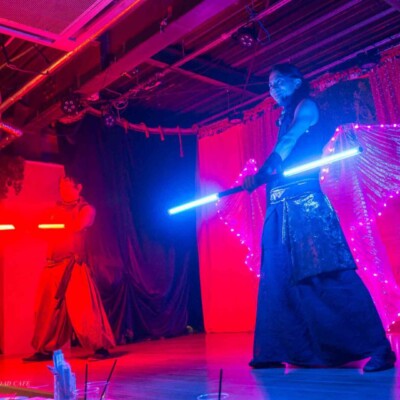 ビジュアルポイを連結させたビジュアルスタッフ