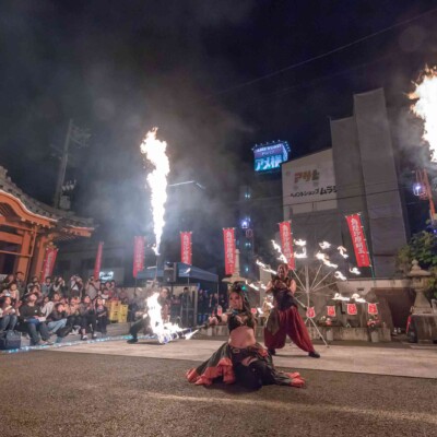 大須大道町人祭12年目の火付盗賊ファイヤーショー