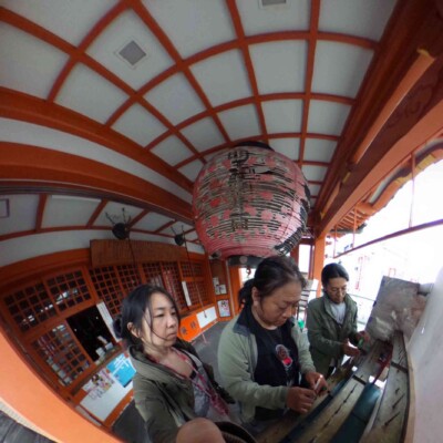 白龍ホールにありがとうのお参り