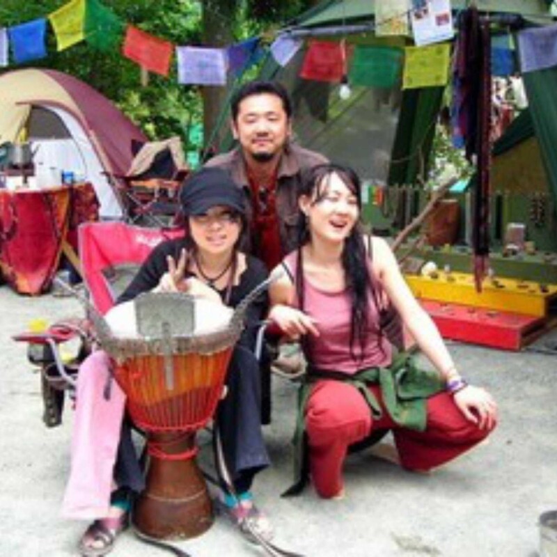 アウトドアフェスでファイアーパフォーマンス