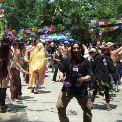 アウトドアフェスでファイアーパフォーマンス