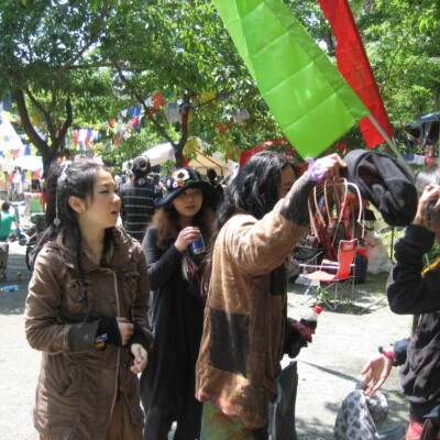 アウトドアフェスでファイアーパフォーマンス