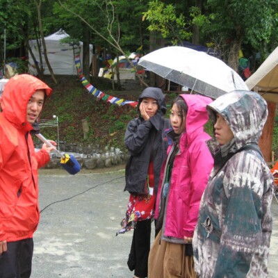 アウトドアフェスでファイアーパフォーマンス