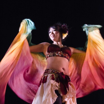 西武園遊園地のビアガーデンで花火大会後にファイアーショー
