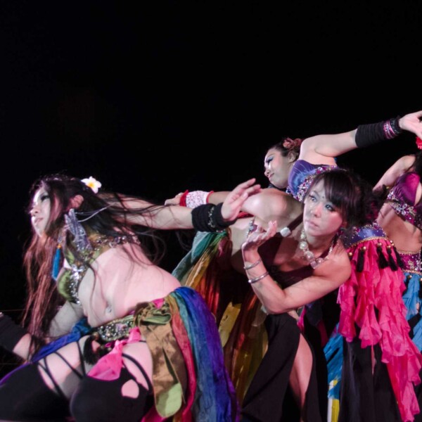 西武園遊園地のビアガーデンで花火大会後にファイアーショー