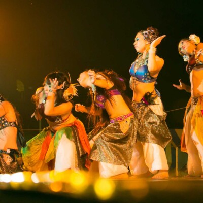 西武園遊園地のビアガーデンで花火大会後にファイアーアラビアンナイト