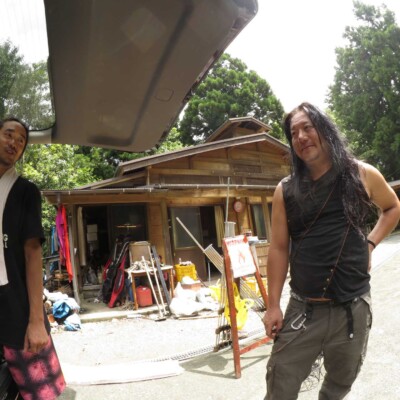 夏のキャンプ場ファイアーショー