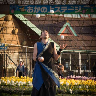 東京ドイツ村でファイアーパフォーマンス