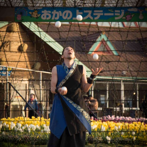 東京ドイツ村でファイアーパフォーマンス