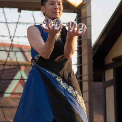 東京ドイツ村でファイアーパフォーマンス