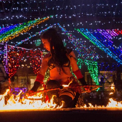 東京ドイツ村の夏イベントサマーフェスタでイルミネーションとファイアーショー