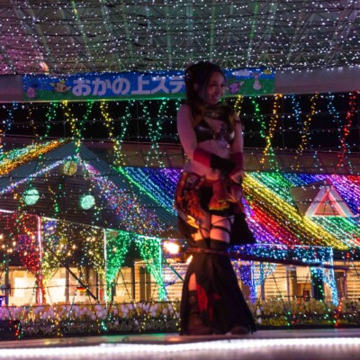 東京ドイツ村の夏イベントサマーフェスタでイルミネーションとファイアーショー