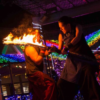 東京ドイツ村の夏イベントサマーフェスタでイルミネーションとファイアーショー