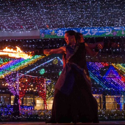 東京ドイツ村の夏イベントサマーフェスタでイルミネーションとファイアーショー