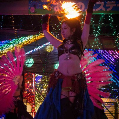 東京ドイツ村の夏イベントサマーフェスタでイルミネーションとファイアーショー