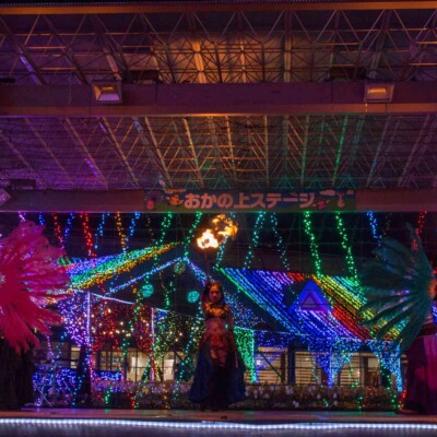 東京ドイツ村の夏イベントサマーフェスタでイルミネーションとファイアーショー