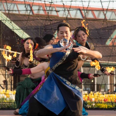 ベリーダンスとファイアーパフォーマンス