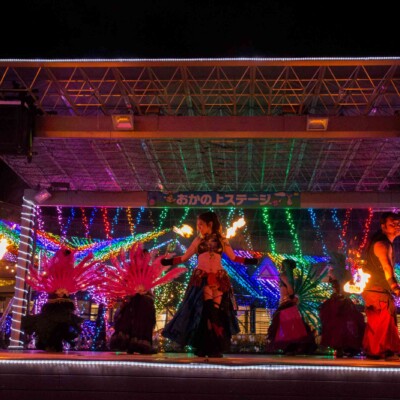 東京ドイツ村の夏イベントサマーフェスタでイルミネーションとファイアーショー