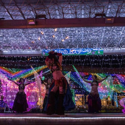 東京ドイツ村の夏イベントサマーフェスタでイルミネーションとファイアーショー