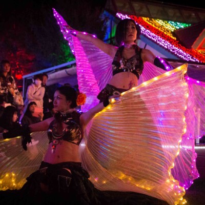 東京ドイツ村の夏イベントサマーフェスタでイルミネーションとファイアーショー