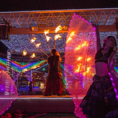 東京ドイツ村の夏イベントサマーフェスタでイルミネーションとファイアーショー