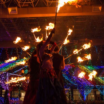 東京ドイツ村の夏イベントサマーフェスタでイルミネーションとファイアーショー