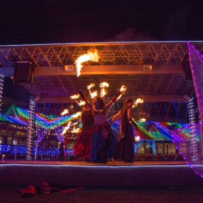 東京ドイツ村の夏イベントサマーフェスタでイルミネーションとファイアーショー