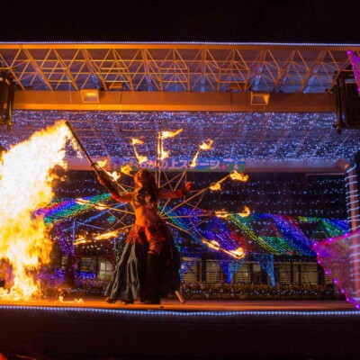 東京ドイツ村の夏イベントサマーフェスタでイルミネーションとファイアーショー