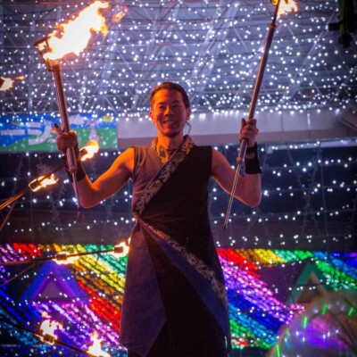 東京ドイツ村の夏イベントサマーフェスタでイルミネーションとファイアーショー