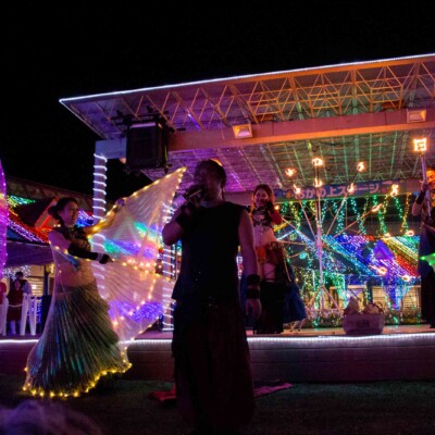 東京ドイツ村の夏イベントサマーフェスタでイルミネーションとファイアーショー