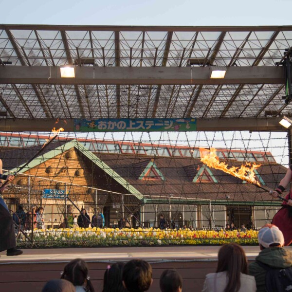 東京ドイツ村でファイアーパフォーマンス